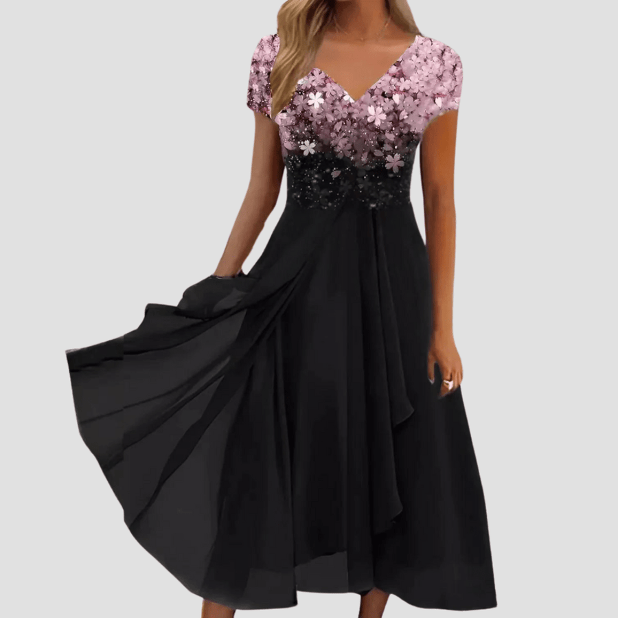 WOMEN'S FLORAL EMBROIDERED MAXI DRESS - Zarino Newstyle