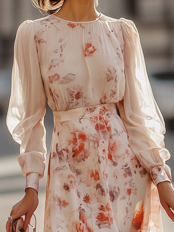 WOMEN'S FLORAL PLEATED SUMMER DRESS