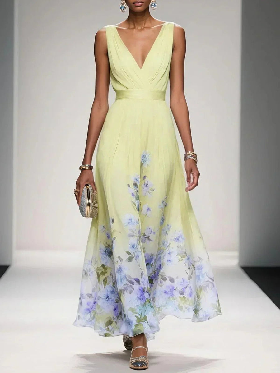 WOMEN'S FLORAL PRINT SUMMER WEDDING GUEST DRESS - Zarino Newstyle