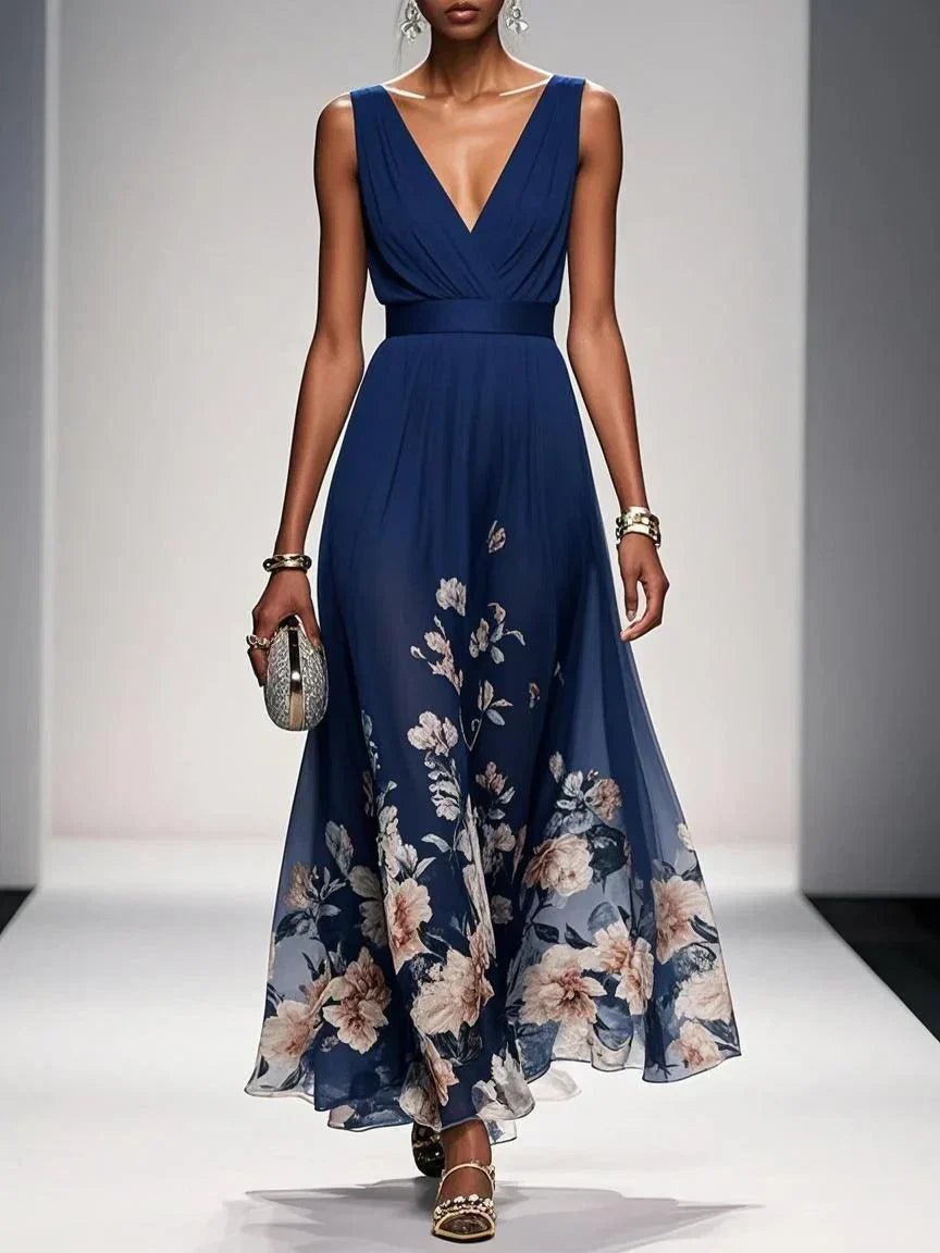 WOMEN'S FLORAL PRINT SUMMER WEDDING GUEST DRESS - Zarino Newstyle