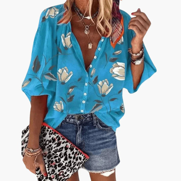 WOMEN'S FLORAL SUMMER BLOUSE