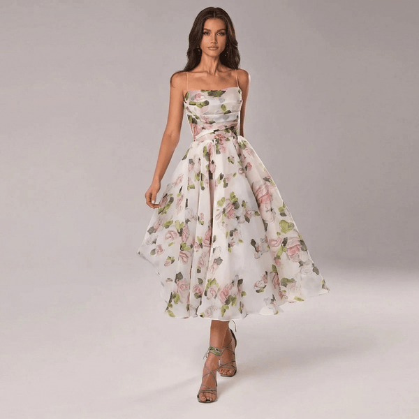 WOMEN'S FLORAL SUMMER MIDI DRESS - Zarino Newstyle
