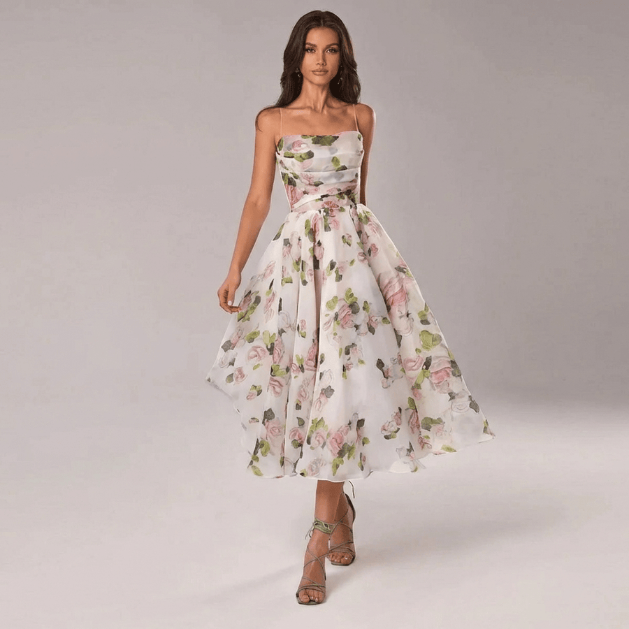 WOMEN'S FLORAL SUMMER MIDI DRESS - Zarino Newstyle