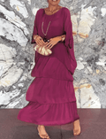 WOMEN'S FLOWING LAYERED KAFTAN SUMMER MAXI DRESS - Zarino Newstyle