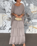 WOMEN'S FLOWING LAYERED KAFTAN SUMMER MAXI DRESS - Zarino Newstyle