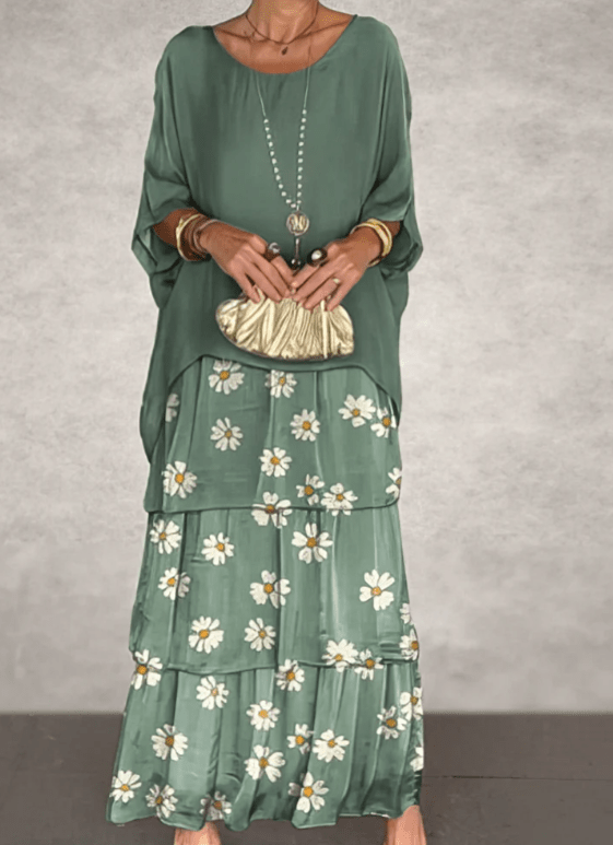 WOMEN'S FLOWING LAYERED KAFTAN SUMMER MAXI DRESS - Zarino Newstyle