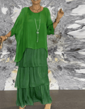 WOMEN'S FLOWING LAYERED KAFTAN SUMMER MAXI DRESS - Zarino Newstyle