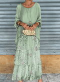 WOMEN'S FLOWING LAYERED KAFTAN SUMMER MAXI DRESS - Zarino Newstyle