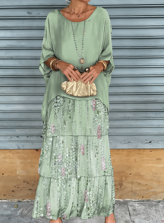 WOMEN'S FLOWING LAYERED KAFTAN SUMMER MAXI DRESS - Zarino Newstyle