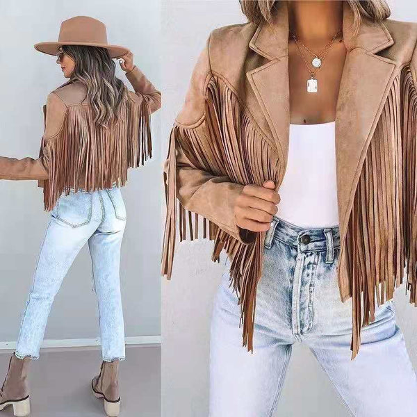 WOMEN'S FRINGE BOHO JACKET - Zarino Newstyle
