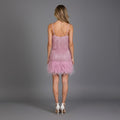WOMEN'S FRINGE FEATHER MINI PARTY DRESS - Zarino Newstyle