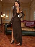 WOMEN'S GLITTER HALTER NECK MAXI DRESS - Zarino Newstyle