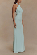 WOMEN'S HALTER NECK OPEN BACK BODYCON MAXI DRESS - Zarino Newstyle