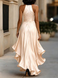 WOMEN'S HALTER NECK RUFFLE WRAP GOWN - Zarino Newstyle