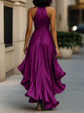 WOMEN'S HALTER NECK RUFFLE WRAP GOWN - Zarino Newstyle