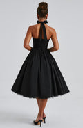 WOMEN'S HALTER NECK WEDDING GUEST SUMMER MIDI DRESS - Zarino Newstyle