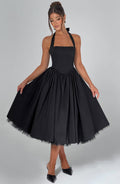WOMEN'S HALTER NECK WEDDING GUEST SUMMER MIDI DRESS - Zarino Newstyle