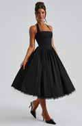 WOMEN'S HALTER NECK WEDDING GUEST SUMMER MIDI DRESS - Zarino Newstyle