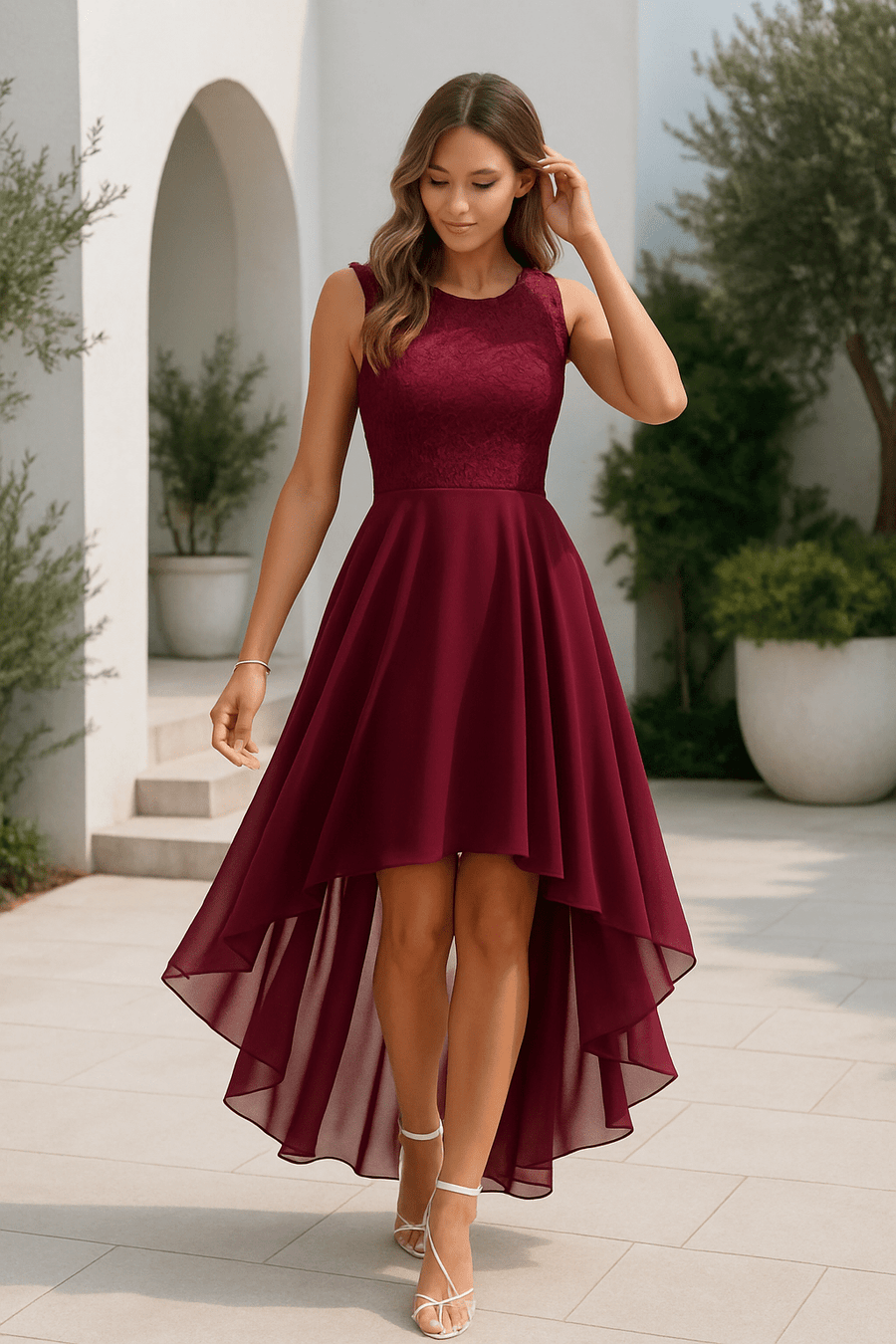 WOMEN'S HIGH - LOW ELEGANT SUMMER DRESS - Zarino Newstyle
