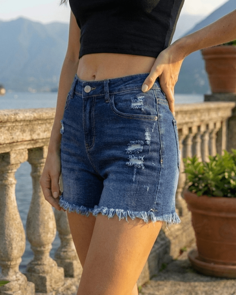 WOMEN'S HIGH WAIST SUMMER DENIM SHORTS - Zarino Newstyle