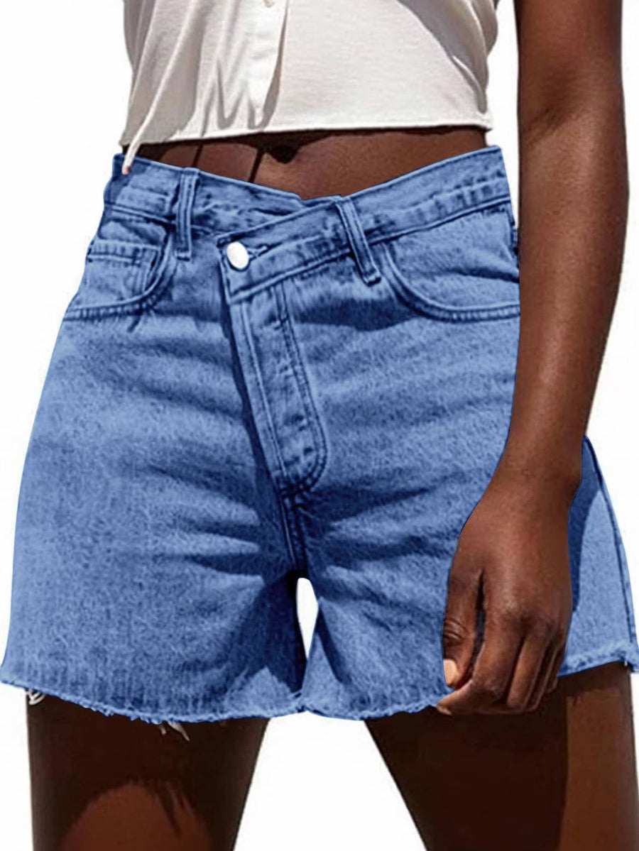 WOMEN'S HIGH WAIST SUMMER DENIM SKORT - Zarino Newstyle