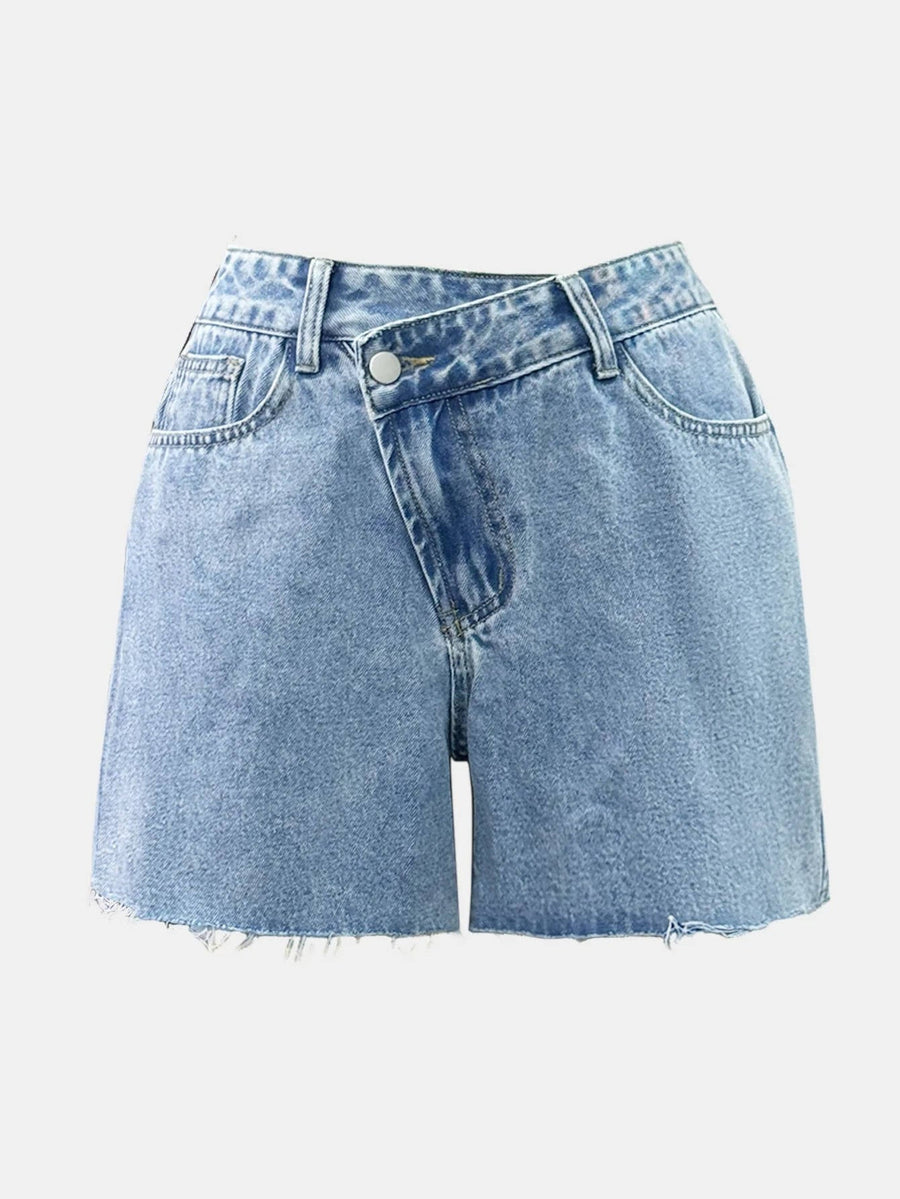 WOMEN'S HIGH WAIST SUMMER DENIM SKORT - Zarino Newstyle