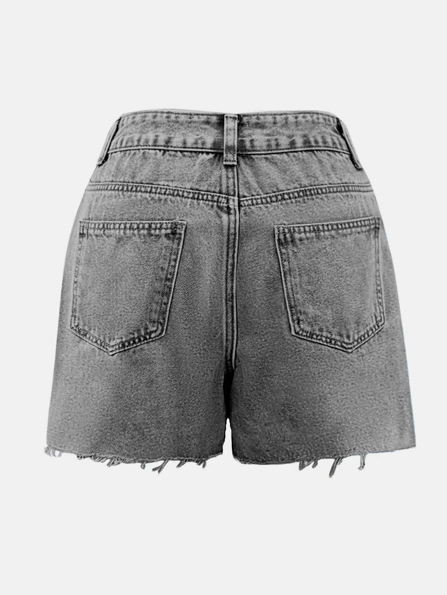 WOMEN'S HIGH WAIST SUMMER DENIM SKORT - Zarino Newstyle