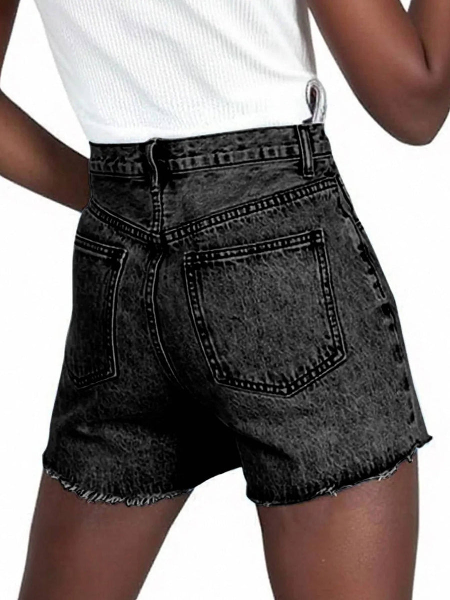 WOMEN'S HIGH WAIST SUMMER DENIM SKORT - Zarino Newstyle