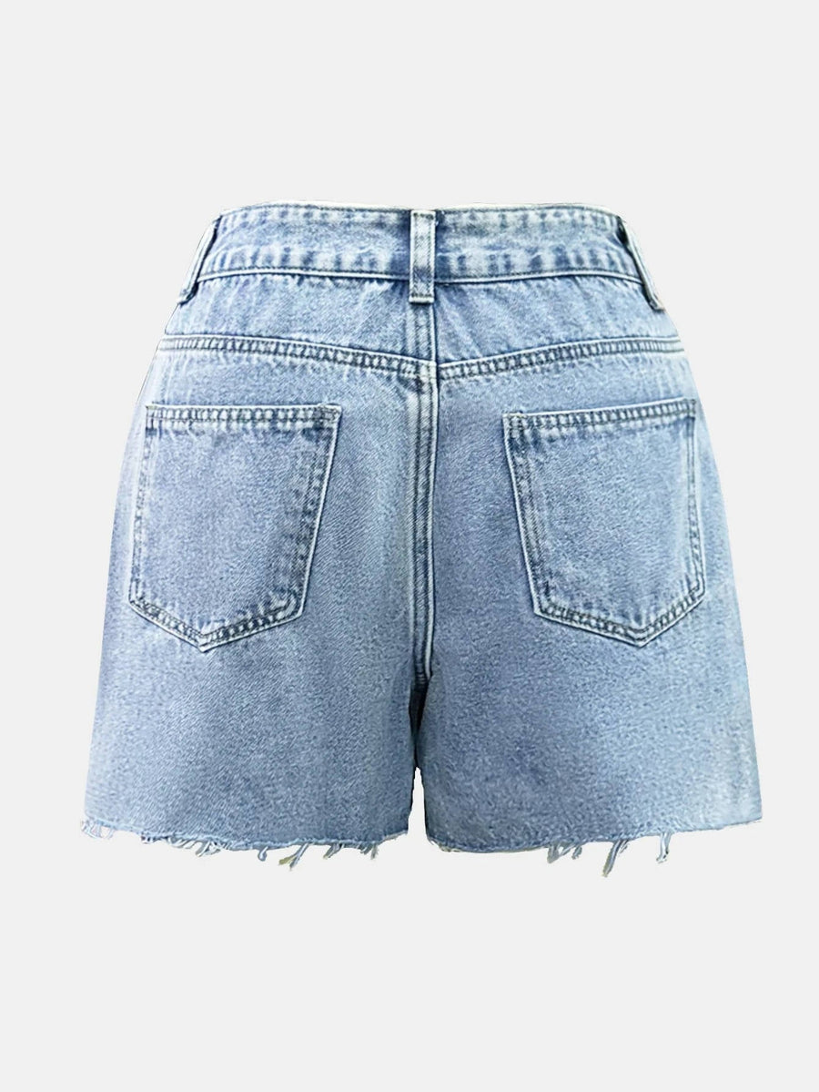 WOMEN'S HIGH WAIST SUMMER DENIM SKORT - Zarino Newstyle