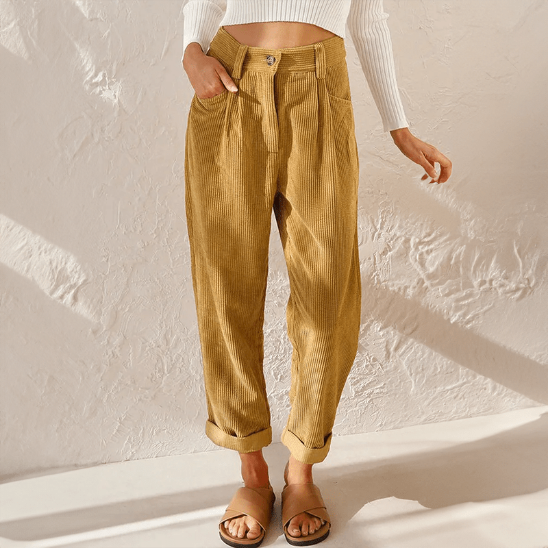 WOMEN'S HIGH WAIST WIDE LEG FLOWY SUMMER TROUSERS - Zarino Newstyle