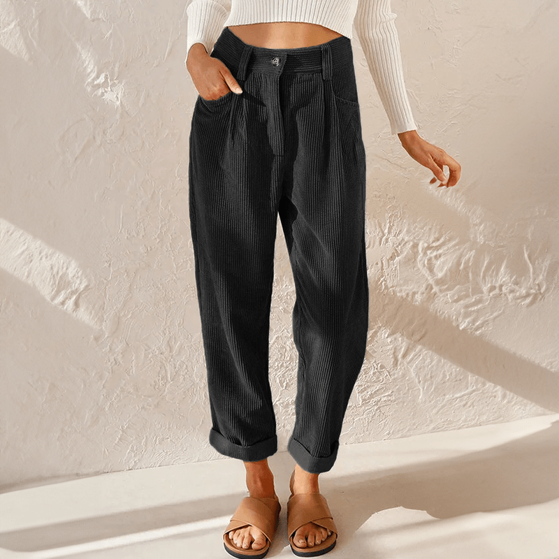 WOMEN'S HIGH WAIST WIDE LEG FLOWY SUMMER TROUSERS - Zarino Newstyle