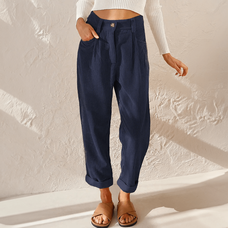 WOMEN'S HIGH WAIST WIDE LEG FLOWY SUMMER TROUSERS - Zarino Newstyle