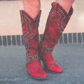 WOMEN'S KNEE HIGH WESTERN COWBOY BOOTS - Zarino Newstyle