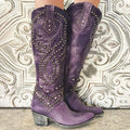 WOMEN'S KNEE HIGH WESTERN COWBOY BOOTS - Zarino Newstyle