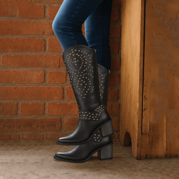 WOMEN'S KNEE HIGH WESTERN COWBOY BOOTS