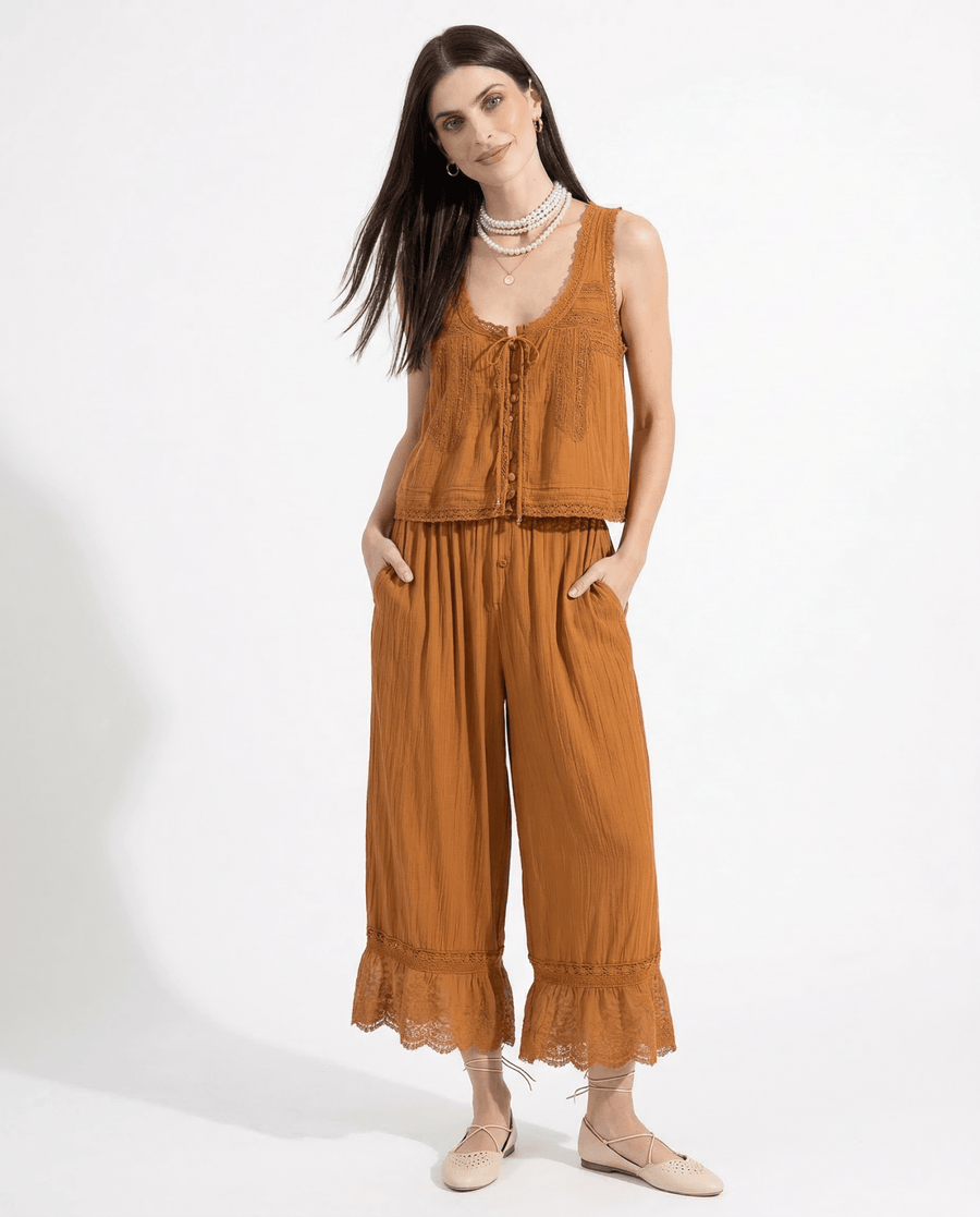 WOMEN'S LACE TRIM SUMMER TWO - PIECE SET - Zarino Newstyle