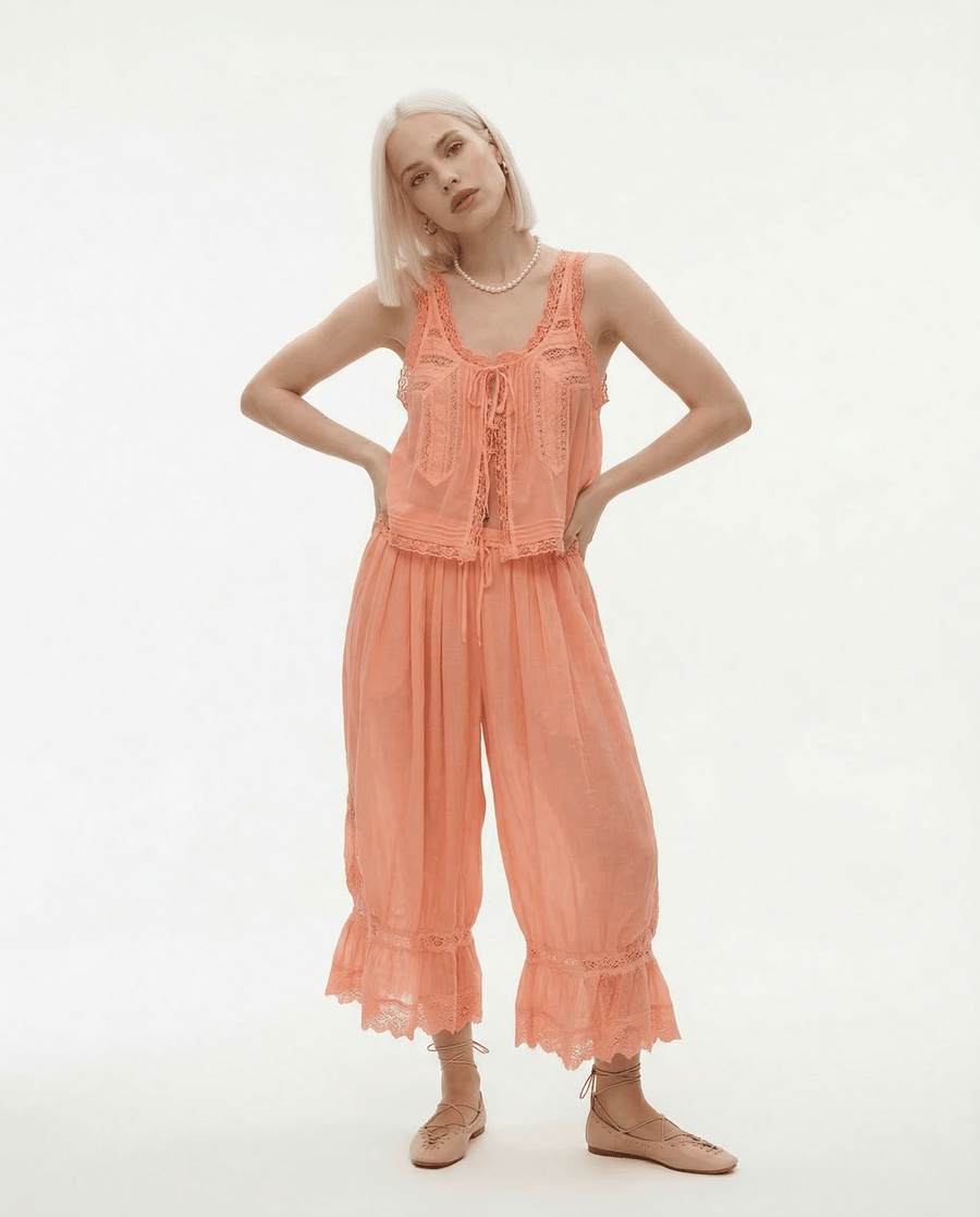 WOMEN'S LACE TRIM SUMMER TWO - PIECE SET - Zarino Newstyle