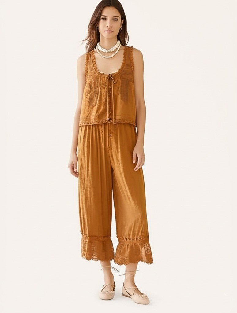 WOMEN'S LACE TRIM SUMMER TWO - PIECE SET - Zarino Newstyle