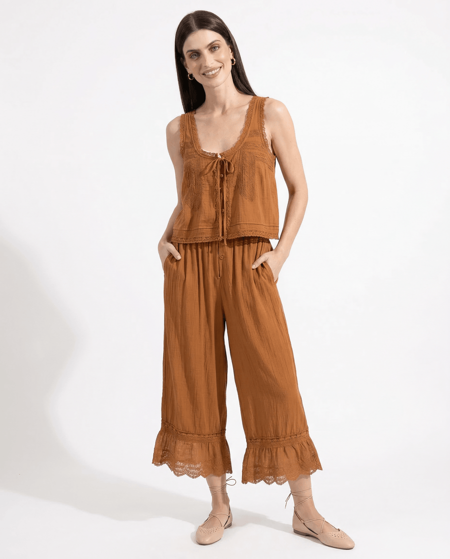 WOMEN'S LACE TRIM SUMMER TWO - PIECE SET - Zarino Newstyle