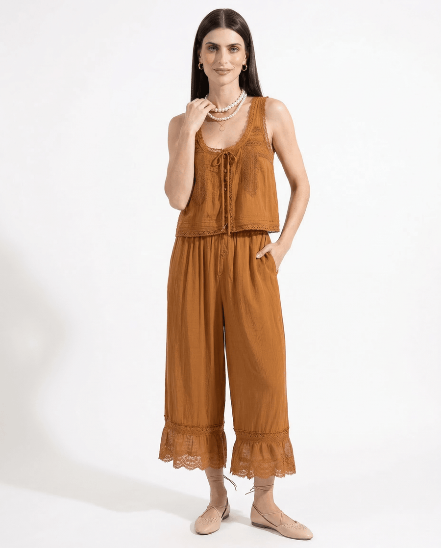 WOMEN'S LACE TRIM SUMMER TWO - PIECE SET - Zarino Newstyle