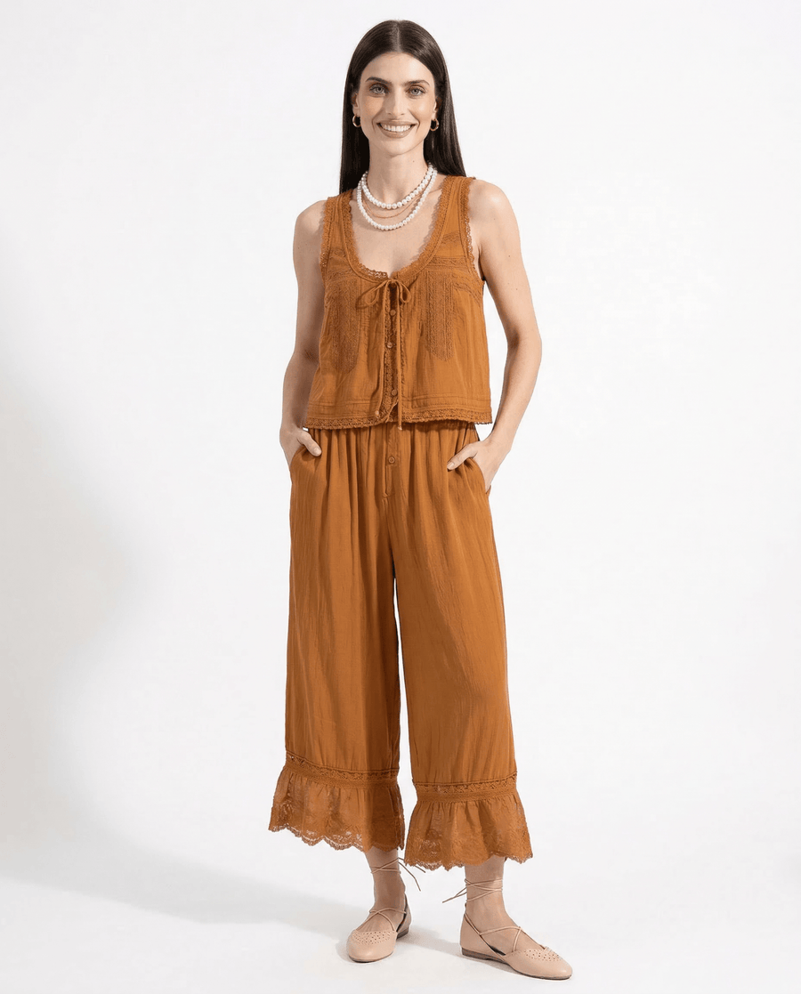 WOMEN'S LACE TRIM SUMMER TWO - PIECE SET - Zarino Newstyle