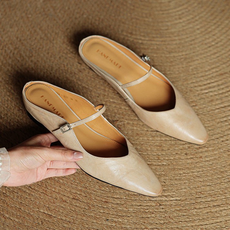 WOMEN'S LEATHER MULES - Zarino Newstyle