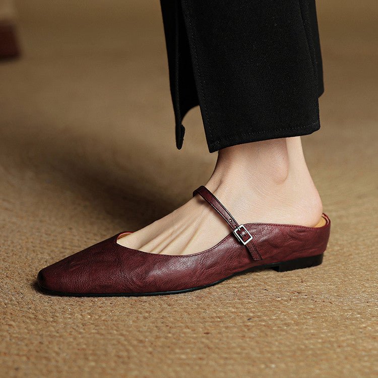 WOMEN'S LEATHER MULES - Zarino Newstyle