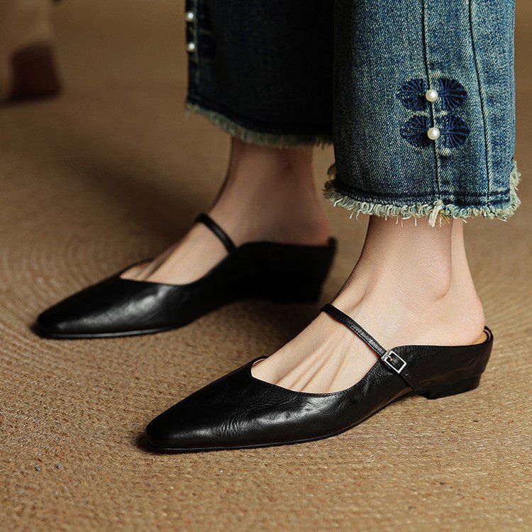 WOMEN'S LEATHER MULES - Zarino Newstyle