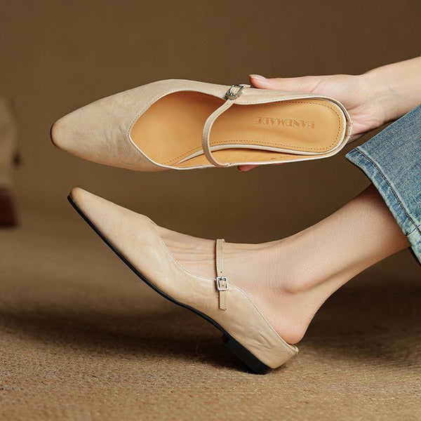 WOMEN'S LEATHER MULES - Zarino Newstyle