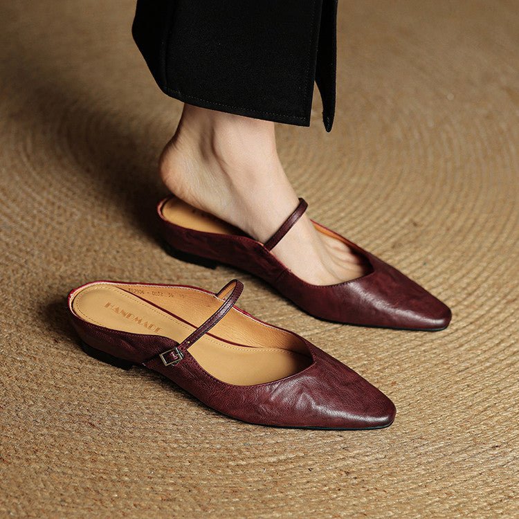 WOMEN'S LEATHER MULES - Zarino Newstyle