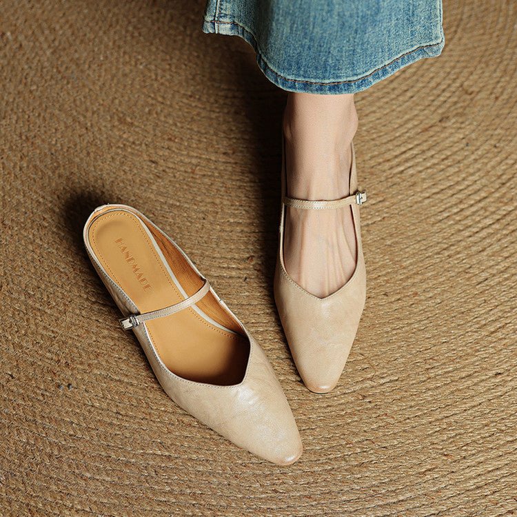 WOMEN'S LEATHER MULES - Zarino Newstyle