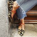 WOMEN'S LEOPARD PRINT T - STRAP SUMMER FLATS - Zarino Newstyle