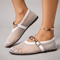 WOMEN'S MESH MARY JANE FLATS - Zarino Newstyle