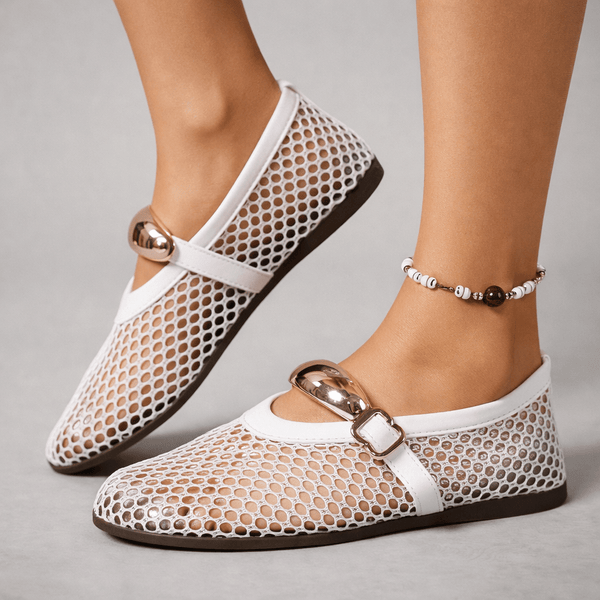 WOMEN'S MESH MARY JANE FLATS - Zarino Newstyle